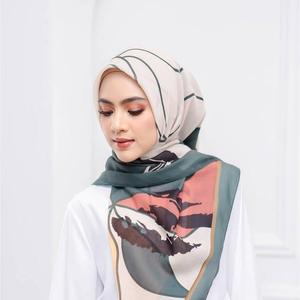 45 Bawal algodón brillante dobladillo 115*115cm pañuelo étnico liso diseño personalizado musulmán Hijab bufanda cuadrada Logotipo de fábrica-venta al por mayor - Product Image 3