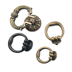 European Style Zinc Alloy Cabinet Ring Handles Antique Bronze <b>Black</b> Durable Wardrobe Drawer <b>Door</b> Pulls Single Hole - Product Image 5