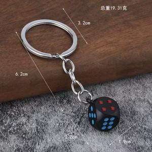 Porte-clés de dés de style <span class=keywords><strong>punk</strong></span> en alliage coloré porte-clés de mousqueton de mode en matériel métallique de conception vintage et dessin animé - Product Image 6