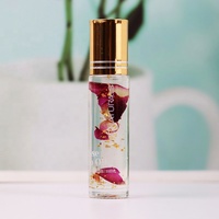 Huile à lèvres personnalisée 24K or, pétales de Rose, longue durée, apaisante, hydratante, nourrissante, Gloss