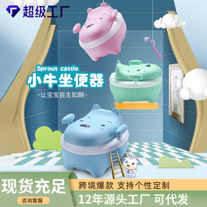 Orinal Portátil para Niños Topbele, Asiento de Entrenamiento para Ir al Baño con Diseño de Oso Azul - Product Image 5