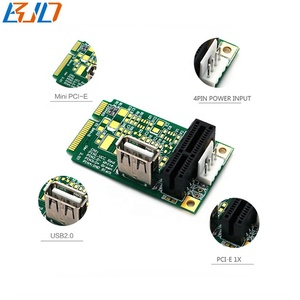 Mini <span class=keywords><strong>Pci</strong></span>-<span class=keywords><strong>E</strong></span> MPcie Để Pcie 1X Khe Cắm & USB 2.0 Nối Adapter <span class=keywords><strong>Riser</strong></span> Thẻ Với <span class=keywords><strong>Molex</strong></span> 4pin Cáp Điện Trong Kho - Product Image 2