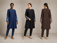 Ensemble Burkini 2 pièces YSYL en polyester et élasthanne, haut à manches longues et pantalon, imprimé numérique, pour la natation, le yoga et les sports nautiques