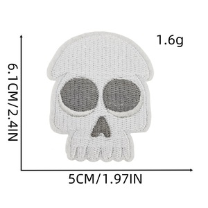 Nouveaux autocollants en tissu pour gâteaux d'Halloween transfrontaliers, broches et badges fantaisie chauve-souris et citrouille, décorations amusantes pour fêtes - Product Image 2