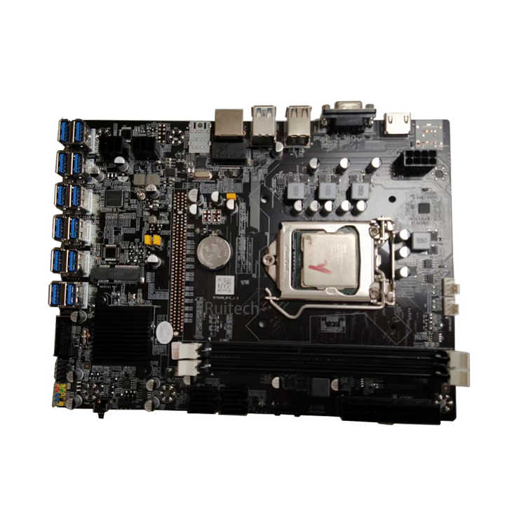 12枚のグラフィックカード12 GPUマザーボードB75USBインテル1155チップ 