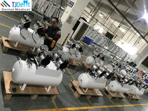 Equipo <span class=keywords><strong>Dental</strong></span> Ce silencioso, 60L, tres unidades de silla <span class=keywords><strong>Dental</strong></span>, compresor de aire - Product Image 2