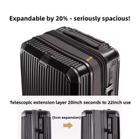 Maleta Kamai Moderna y Sencilla con 4 Ruedas Silenciosas, Gran Capacidad, Expandible de 28/24 Pulgadas, Carcasa Rígida de PC Ultraligera