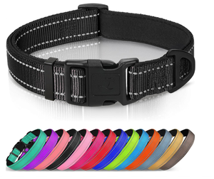 Kalung Anjing Reflektif Custom 12 Warna, Empuk, Berlapis Neoprene, Bernapas, dari Bahan <span class=keywords><strong>Nylon</strong></span> - Product Image 2