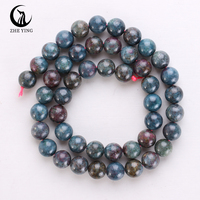 Perles de rubis saphir Zhe Ying 6/8/10mm d'Inde (le rubis peut être testé avec de la lumière UV)