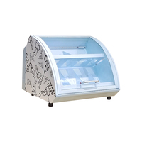 Réfrigérateur de présentation de chocolat Meisda SC15 de 15 litres, design personnalisé, vitre incurvée, refroidissement direct, pour gâteaux et coupes