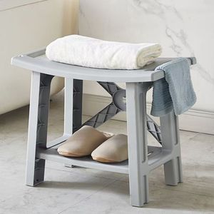 Tabouret de douche en plastique antidérapant, siège bas avec rangement, pour personnes âgées, femmes enceintes, enfants, usage domestique - Product Image 1
