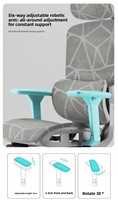 Chaise de bureau exécutive ergonomique pivotante à dossier haut avec accoudoirs 3D réglables en maille intégrale, style industriel moderne, pour usage scolaire, vente en gros