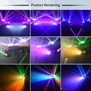 Barre de Lumière Portable 2x30W RGBW Effet Papillon Stroboscope Par Lyre sur Barre Amovible pour Disco DJ Fête Scène avec Trépied en T - Product Image 3