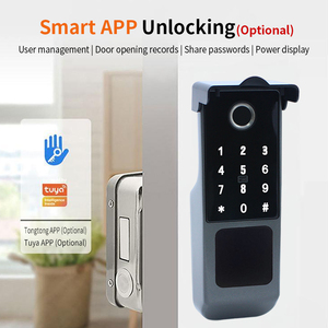 TTlock Double Fingerprint Waterproof Outdoor Garden <b>Remote</b> Control App Code Keyless Smart Door Rim <b>Lock</b> for Gate DHR04S Matter A - Product Image 4