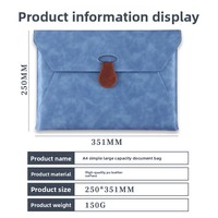 Carpeta de Documentos A4 Personalizable, Impermeable, Minimalista, de PU, Organizador de Documentos, Maletín Oficial con Opción de Impresión de Logotipo