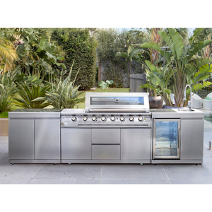 Armario de cocina pequeño para <span class=keywords><strong>exteriores</strong></span>, juego completo de horno de gas resistente al agua para pizza, jardín, cocina, barbacoa al aire libre - Product Image 2