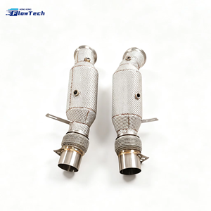สำหรับ BMW G12 M760i 6.6T V12 Twin Turbo ท่อลงแรงดันสูงสำหรับรถแข่ง พร้อมแผ่นกันความร้อน สแตนเลส 304 ยูโร 5 200 เซลล์ - Product Image 6