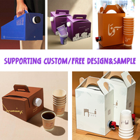 Emballage de luxe écologique personnalisé pour capsules de boissons à emporter, boîte en carton jetable pour grains de café