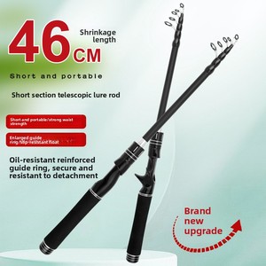 Canne à pêche télescopique portable en fibre de verre 4 sections, spinning/casting, 1-2m, rigide, <span class=keywords><strong>pour</strong></span> <span class=keywords><strong>la</strong></span> pêche en voyage et <span class=keywords><strong>la</strong></span> pêche au bar - Product Image 2