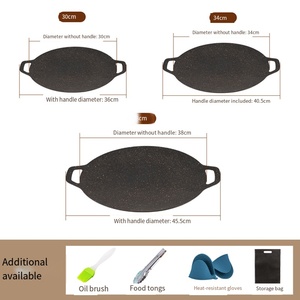 Plancha de Hierro Estilo Coreano, Placa Antiadherente para <span class=keywords><strong>Barbacoa</strong></span>, Teppanyaki, Uso Doméstico, Comercial, Plancha Portátil para <span class=keywords><strong>Barbacoa</strong></span> al Aire Libre - Product Image 4