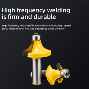 Woodworking Tools 4 Pieces 1/4 Handle Round Over Edging <strong>Router</strong> <strong>Bit</strong> <strong>Set</strong> Radius Straight Trimmer Cleaning Corner Round <strong>Bits</strong> - Product Image 3