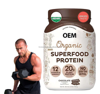 Poudre de protéines végétales, vitamines, minéraux, gain de masse, superaliment, supplément nutritionnel sportif pour adultes, sans gluten