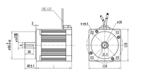 Moteur CC sans balais à couple élevé 110 mm Nema42 à bride 24V 48V 310V 750W 1000W 1500W 3000 tr/min Longueur personnalisée