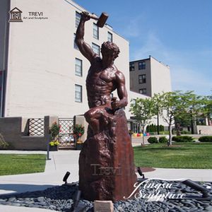 カスタムラージブロンズヌードセルフメイドマンキャスティング像等身大人物像彫刻 - Product Image 2