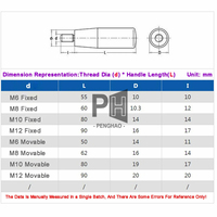 OEM Carbon Steel Chrome Plated Machine Tool Rotating Movable Handle / Fixed Rocker Threaded Rod With Single End M6M8M10M12