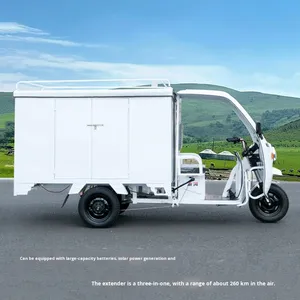 Triciclo Elettrico <span class=keywords><strong>Solare</strong></span> Stile Europeo con Carrozzeria Chiusa, Macchina Distributrice di Gelati, Vano Refrigerato, Alta Capacità di Carico, Ricarica Rapida, per Adulti - Product Image 4