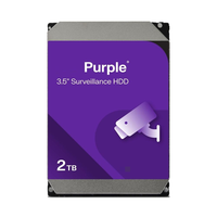 HDD Internal Grosir 2TB 3.5" Purple WD20PURX 5400 RPM SATA III 6 Gb/s 64MB Cache Aluminium Alloy