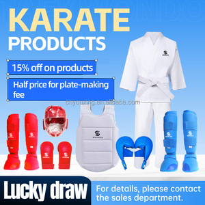 Sarung Tangan Karate Profesional Woosung Gratis Ongkir, Peralatan Latihan Produsen Karate, Disetujui WKF, Sarung Tangan Karate Biru - Product Image 6