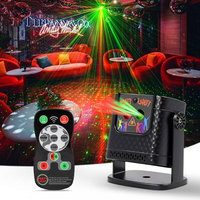 Ihomemix Projecteur de Scène Laser USB à Commande Sonore et Télécommande, 60 Motifs, Mini Lumière de Fête DJ Disco Stroboscopique pour Club
