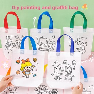 กระเป๋าผ้าสักหลาดสำหรับเด็ก ระบายสีเองได้ ลายการ์ตูน  กระเป๋าถือสำหรับระบายสี ของขวัญสำหรับเด็กอนุบาล สำหรับงานศิลปะและงานฝีมือ - Product Image 2