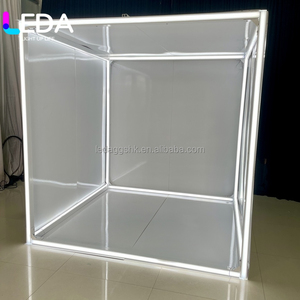 LEDA Custom Decoration Supplies Indoor Metal Frame Photo Booth Event Decor Magazine Photo Booth Led Light Display <b>Stand</b> - Product Image 6