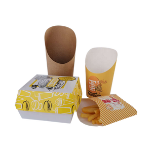 Cetak Kustom Kualitas Makanan Kue & Biskuit dan Chip Cangkir Pemegang Kertas Churro Sekali Pakai untuk Chip Kentang Goreng - Product Image 3