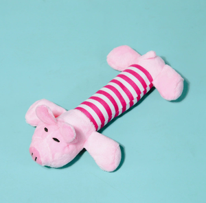 Juguete de Peluche Ecológico para Perros <span class=keywords><strong>Ipet</strong></span>, con Diseño de Pato, Cerdito y Elefante Bordados, Resistente a Mordidas - Product Image 4