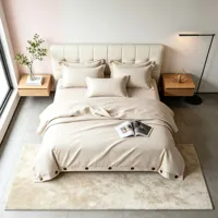 Parure de lit de luxe 100 % lin français tissé, unie, douce et écologique, taille FLORIDA KING, housse de couette, drap et taies d'oreiller, toutes saisons, pour usage domestique
