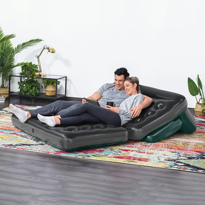 Canapé gonflable personnalisé en gros, directement de l'usine, léger, design 3 en 1 pour s'asseoir, se détendre et dormir en extérieur - Product Image 4