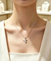Delicado Collar con Colgante de Ángel Cupido, Chapado en Oro de 18K PVD, Acero Inoxidable, Resistente al Agua y al Deslustre, Joyería con Colgante de Querubín