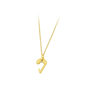 Collier pendentif en acier inoxydable en forme de L Angelina, plaqué or, minimaliste, à porter tous les jours, chaîne unisexe 1,9 cm - Product Image 1