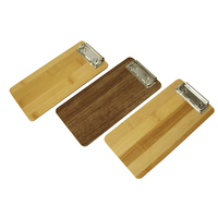 Porte-menu en bambou avec clip métallique, porte-menu en bois personnalisé avec logo pour restaurant, café, hôtel
