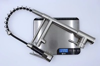 Robinet de cuisine monocommande en acier inoxydable SUS304, à poser sur comptoir, multifonctionnel, eau chaude et froide, design moderne, finition brossée, avec douchette extractible, pour hôtels