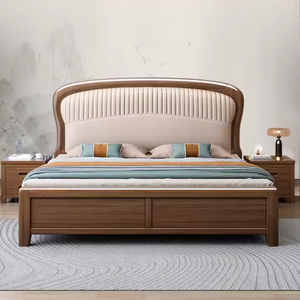 <span class=keywords><strong>Cama</strong></span> Moderna <span class=keywords><strong>de</strong></span> Madera con Cabecera Acolchada, Diseño con Almacenamiento, Estructura <span class=keywords><strong>de</strong></span> Madera Maciza para Muebles <span class=keywords><strong>de</strong></span> Dormitorio <span class=keywords><strong>de</strong></span> Lujo - Product Image 3