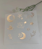 Vente en gros de feuilles d'autocollants découpés à l'emporte-pièce de haute qualité, papier Washi japonais imprimé en feuille d'or brillante, papier vinyle adhésif