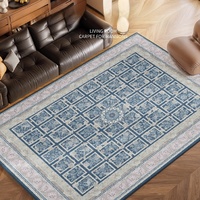 Tapis de sol rétro en fausse fourrure de cachemire pour canapé et table basse, résistant à l'eau, essuyable, facile à nettoyer, anti-salissures, pour chambre à coucher et chevet