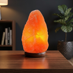 Lámparas de Sal del Himalaya Talladas, Material de Decoración Duradero OEM, Lámpara de Sal de Roca Natural Pura con Base de Madera, Superventas - Product Image 1