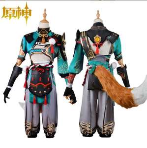 Costume de <span class=keywords><strong>cosplay</strong></span> <span class=keywords><strong>Gorou</strong></span> Render, uniforme de renard, ensemble de costumes unisexe pour Halloween, polyester, livraison directe Coldker - Product Image 4