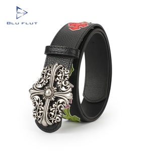 Sabuk kulit <span class=keywords><strong>PU</strong></span> kualitas tinggi baru sabuk HipHop trendi Amerika sabuk kulit pria gaya koboi dapat disesuaikan - Product Image 1