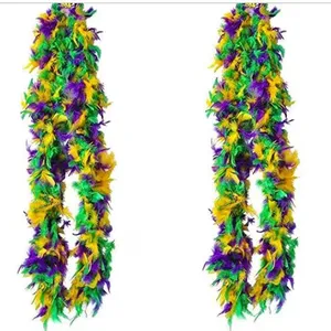 Feather Custom Solid Color Dyed Turkey Feather Boa Customized Weight Length Color For Dressing Cloth Decoration Turkey Feather